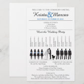 Einfache Silhouetten Hochzeitsprogramm Flyer (Vorne/Hinten)