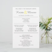 Einfache Silhouetten Hochzeitsprogramm Flyer (Stehend Vorderseite)