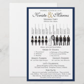 Einfache Silhouetten Hochzeitsprogramm Flyer (Vorne/Hinten)