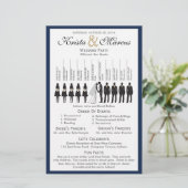 Einfache Silhouetten Hochzeitsprogramm Flyer (Stehend Vorderseite)