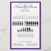 Einfache Silhouetten Hochzeitsprogramm Flyer (Vorderseite)