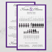 Einfache Silhouetten Hochzeitsprogramm Flyer (Vorne/Hinten)
