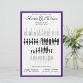 Einfache Silhouetten Hochzeitsprogramm Flyer (Stehend Vorderseite)