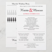 Einfache Silhouetten Hochzeitsprogramm Flyer (Vorne/Hinten)