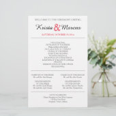 Einfache Silhouetten Hochzeitsprogramm Flyer (Stehend Vorderseite)