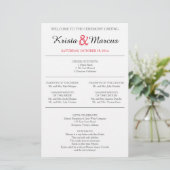 Einfache Silhouetten Hochzeitsprogramm Flyer (Stehend Vorderseite)