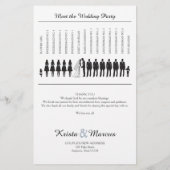 Einfache Silhouetten Hochzeitsprogramm Flyer (Rückseite)