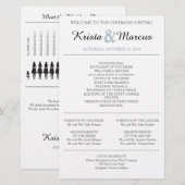 Einfache Silhouetten Hochzeitsprogramm Flyer (Vorne/Hinten)