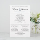 Einfache Silhouetten Hochzeitsprogramm Flyer (Stehend Vorderseite)