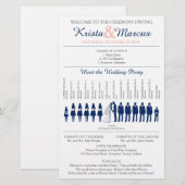 Einfache Silhouetten Hochzeitsprogramm Flyer (Vorne/Hinten)