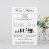 Einfache Silhouetten Hochzeitsprogramm Flyer (Stehend Vorderseite)