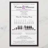 Einfache Silhouetten Hochzeitsprogramm Flyer (Vorderseite)