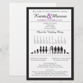 Einfache Silhouetten Hochzeitsprogramm Flyer (Vorne/Hinten)