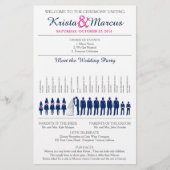 Einfache Silhouetten Hochzeitsprogramm Flyer (Vorderseite)