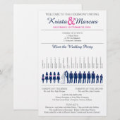 Einfache Silhouetten Hochzeitsprogramm Flyer (Vorne/Hinten)