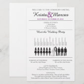 Einfache Silhouetten Hochzeitsprogramm Flyer (Vorne/Hinten)