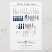 Einfache Silhouetten Hochzeitsprogramm Flyer (Rückseite)