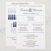 Einfache Silhouetten Hochzeitsprogramm Flyer (Vorne/Hinten)