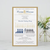 Einfache Silhouetten Hochzeitsprogramm Flyer (Stehend Vorderseite)