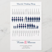 Einfache Silhouetten Hochzeitsprogramm Flyer (Rückseite)