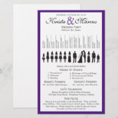 Einfache Silhouetten Hochzeitsprogramm Flyer (Vorne/Hinten)