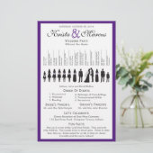 Einfache Silhouetten Hochzeitsprogramm Flyer (Stehend Vorderseite)