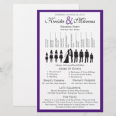 Einfache Silhouetten Hochzeitsprogramm Flyer (Vorne/Hinten)