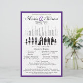 Einfache Silhouetten Hochzeitsprogramm Flyer (Stehend Vorderseite)