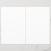 Einfache Silhouetten Hochzeitsprogramm Flyer (Rückseite)