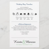 Einfache Silhouetten Hochzeitsprogramm Flyer-2B (Rückseite)