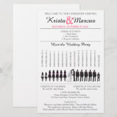 Einfache Silhouetten Hochzeitsprogramm Flyer-3 (Vorne/Hinten)
