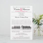 Einfache Silhouetten Hochzeitsprogramm Flyer-3 (Stehend Vorderseite)
