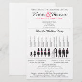 Einfache Silhouetten Hochzeitsprogramm Flyer-3 (Vorne/Hinten)