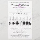 Einfache Silhouetten Hochzeitsprogramm Flyer-6 (Vorderseite)