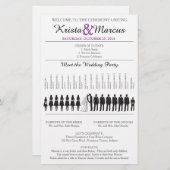 Einfache Silhouetten Hochzeitsprogramm Flyer-9 (Vorne/Hinten)