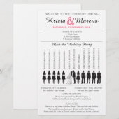 Einfache Silhouetten Hochzeitsprogramm Flyer-w (Vorne/Hinten)