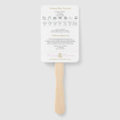 Einfache Silhouetten Hochzeitsprogramm Hand Fan Fächer (Rückseite)