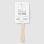 Einfache Silhouetten Hochzeitsprogramm Hand Fan Fächer (Vorderseite)