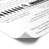 Einfache Silhouetten Hochzeitsprogramm Poster (Ecke)