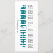 Einfache Silhouetten Hochzeitsprogramm Rack Card A Programm (Rückseite)