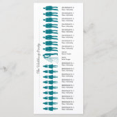 Einfache Silhouetten Hochzeitsprogramm Rack Card A Programm (Rückseite)