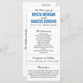 Einfache Silhouetten Hochzeitsprogramm Rackkarte-2 Programm (Vorne/Hinten)