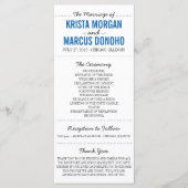 Einfache Silhouetten Hochzeitsprogramm Rackkarte-2 Programm (Vorderseite)