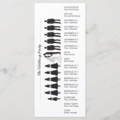 Einfache Silhouetten Hochzeitsprogramm Rackkarte c Programm (Rückseite)