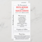 Einfache Silhouetten Hochzeitsprogramm Rackkarte c Programm (Vorne/Hinten)