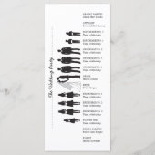 Einfache Silhouetten Hochzeitsprogrammkarte Programm (Rückseite)