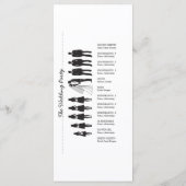 Einfache Silhouetten Hochzeitsprogrammkarte Programm (Rückseite)