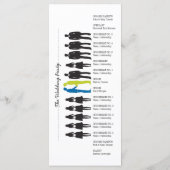 Einfache Silhouetten Hochzeitsprogrammkarte Programm (Rückseite)