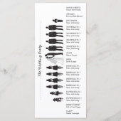 Einfache Silhouetten Hochzeitsprogrammkarte Programm (Rückseite)