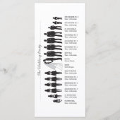 Einfache Silhouetten Hochzeitsprogrammkarte Programm (Rückseite)